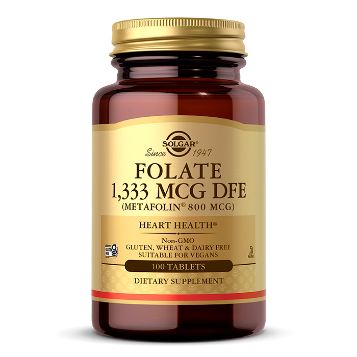 Solgar Folate 1,333 MCG DFE (Metafolin® 800 mcg) Tablets