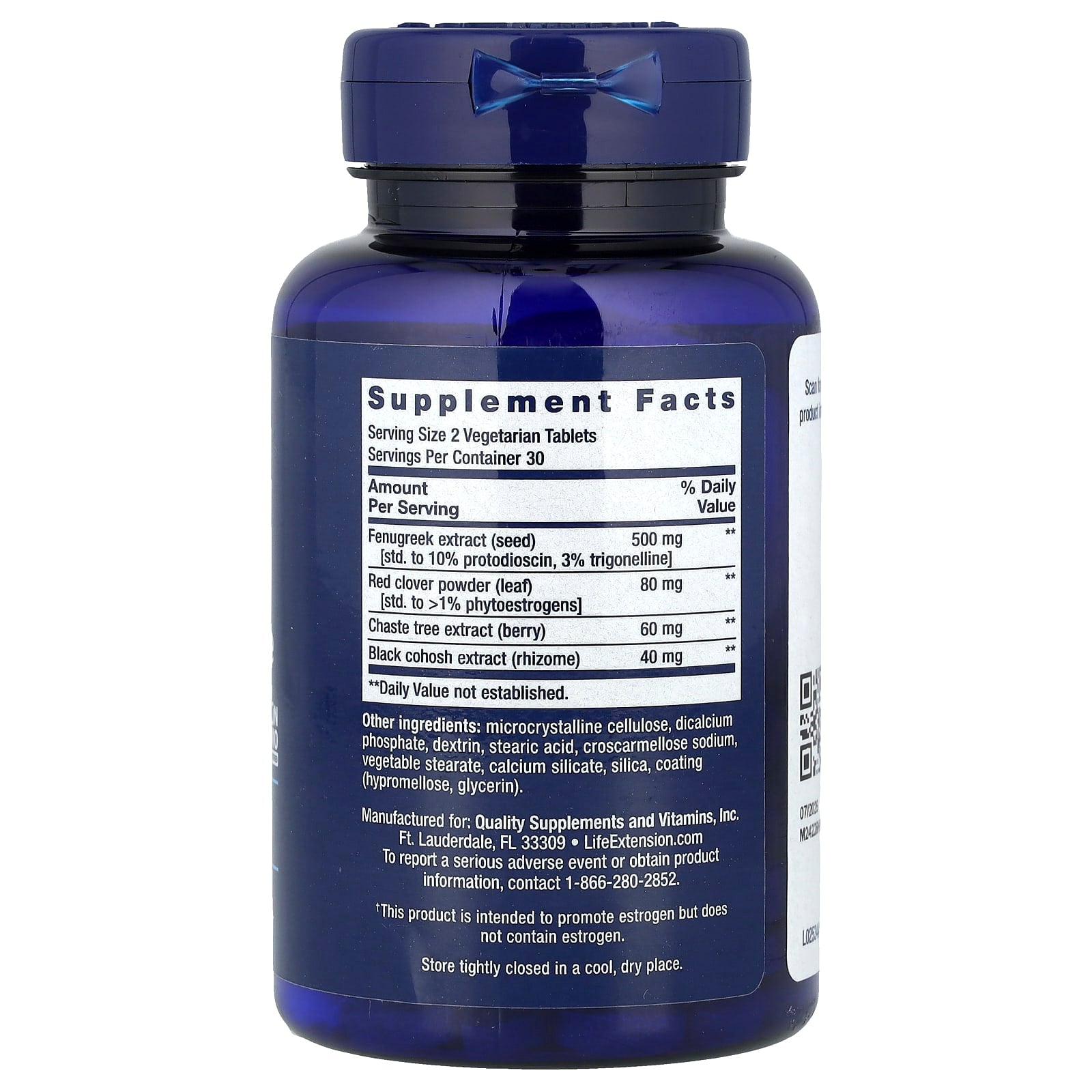 Life Extension, Women's Health, Estrogen Balance Elite, 60 Vegetarian Tablets