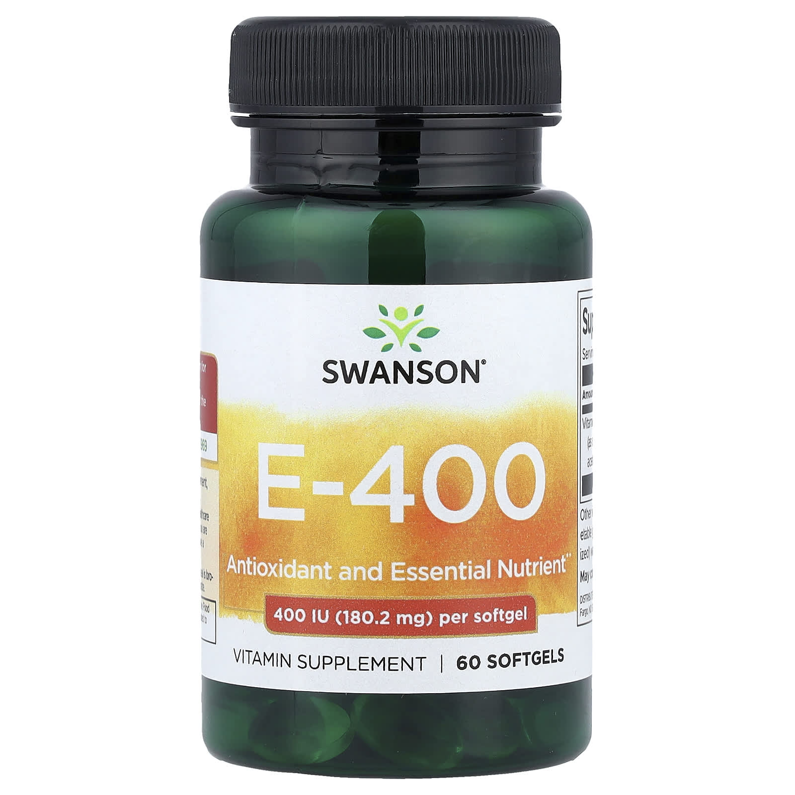Swanson, Vitamin E-400, 180.2 mg (400 IU), 60 Softgels