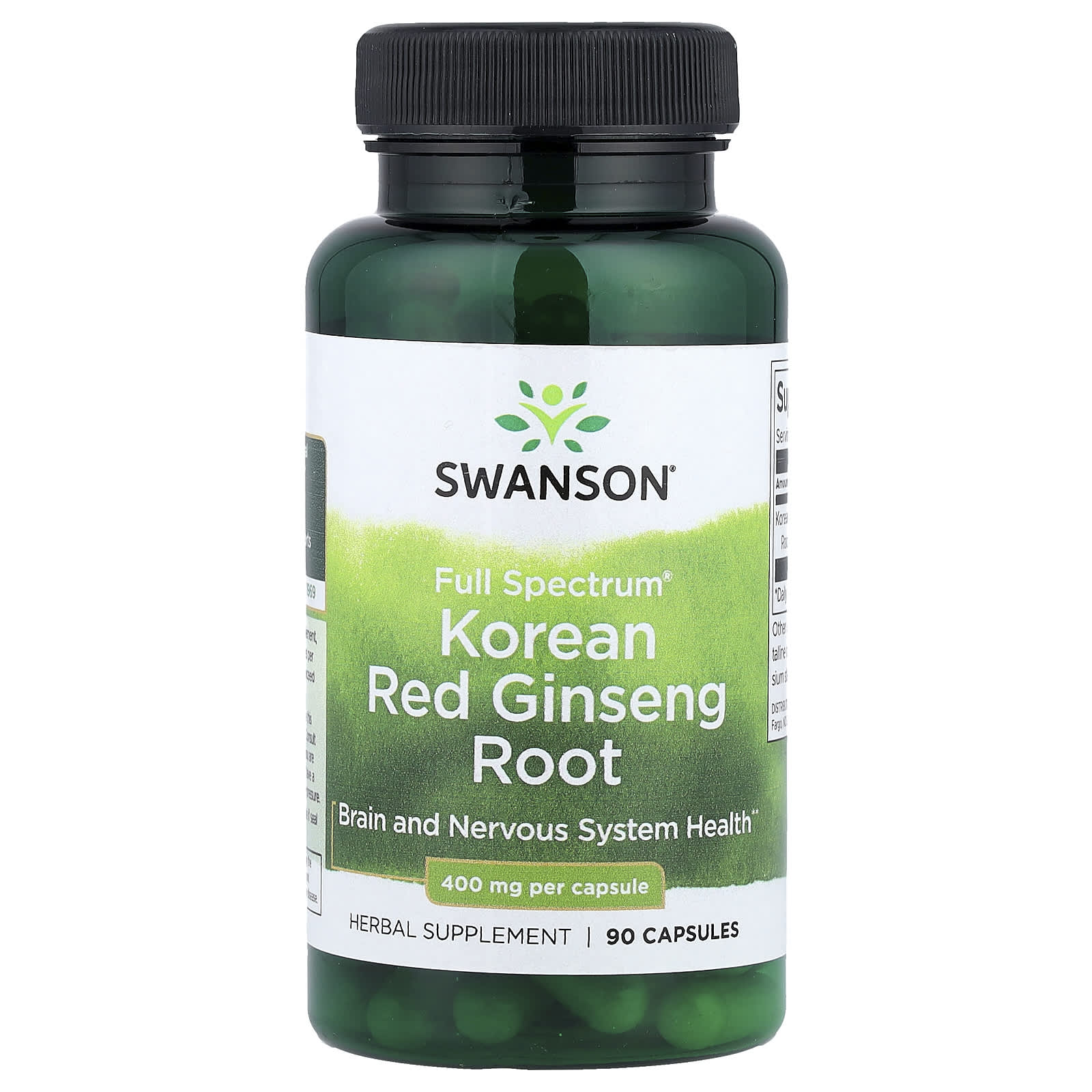 Swanson, Full Spectrum® Korean Red Ginseng Root, 400 mg, 90 Capsules