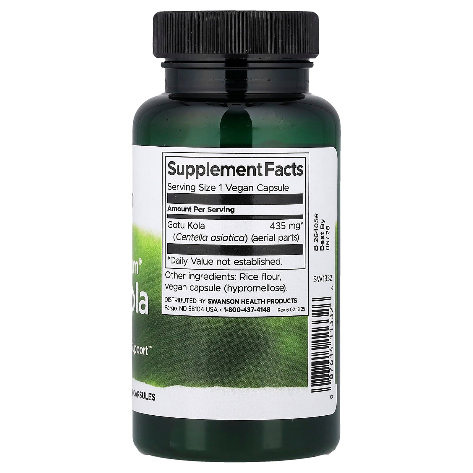 Swanson, Full Spectrum® Gotu Kola, 435 mg, 60 Capsules