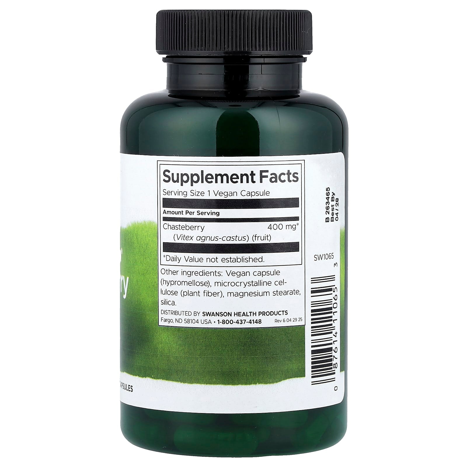 Swanson, Full Spectrum® Chasteberry Fruit, 400 mg, 120 Vegan Capsules