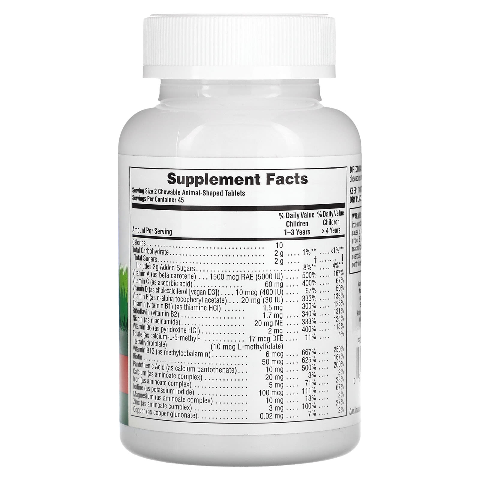 NaturesPlus, Animal Parade, Children's Chewable Multivitamin Supplement, Cherry, 90 Animal-Shaped Tablets