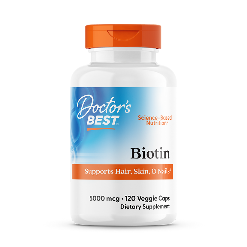 Doctor's Best Biotin, 5,000 mcg, 120 Veggie Caps