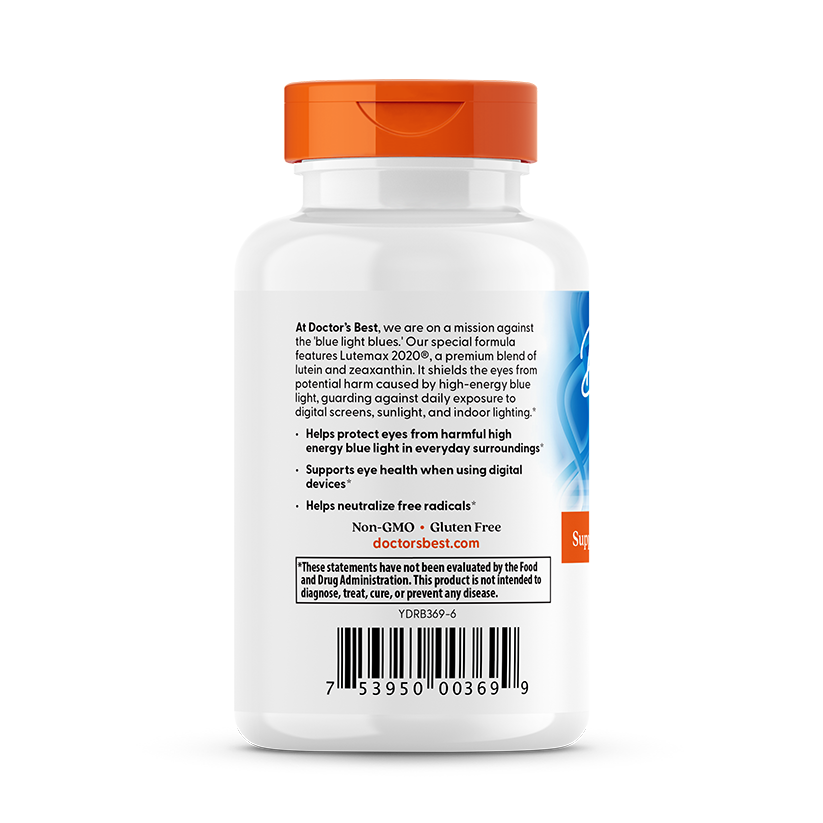 Doctor's Best Lutein with Lutemax 2020, 20 mg, 60 Softgels