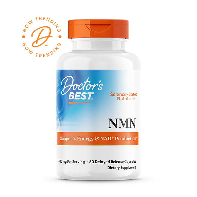 Doctor's Best NMN, 400 mg Per Serving, 60 Delayed Release Capsules