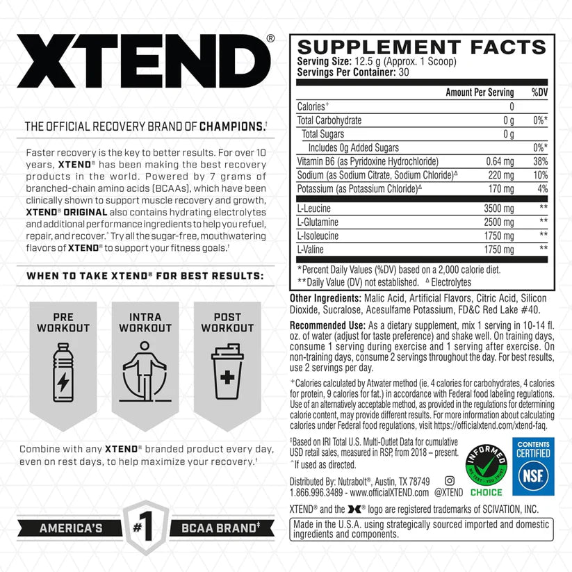 SCI XTEND 7G BCAAs 441G