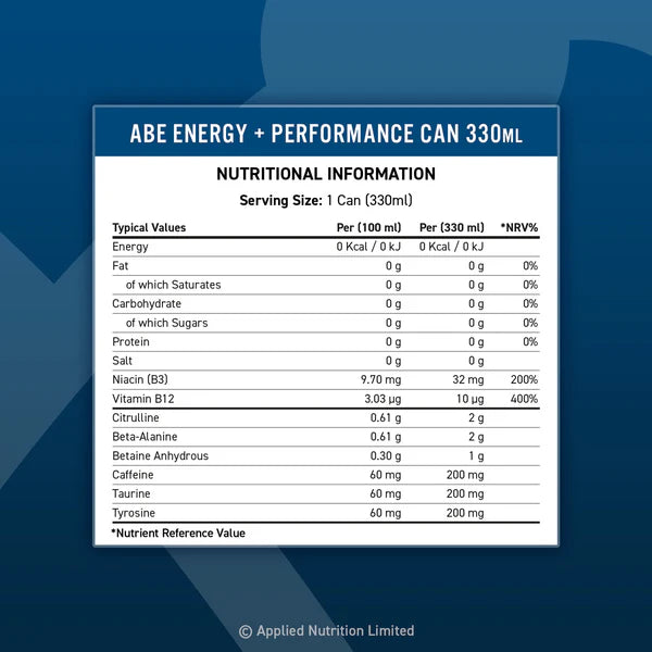 Applied Nutrition ABE - Energy & Performance Pre Workout Cans