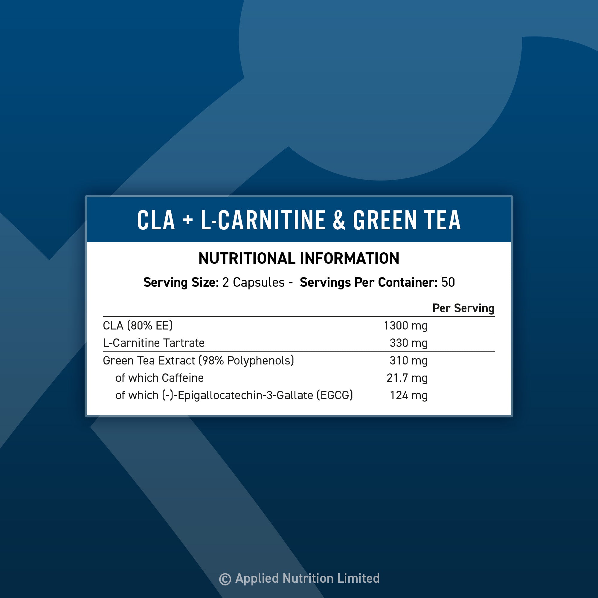 Applied Nutrition CLA + L-Carnitine & Green Tea Capsules