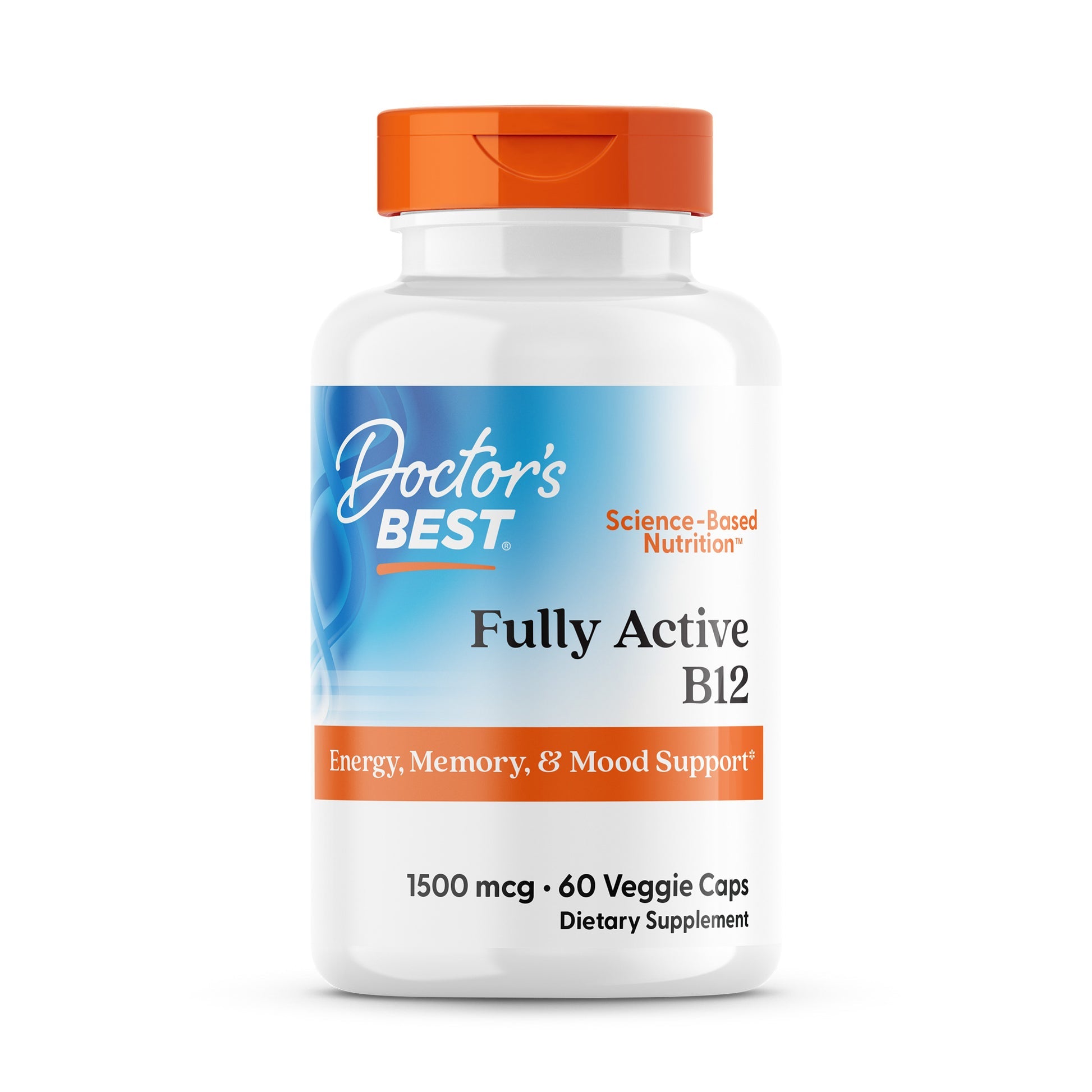 Doctor's Best Fully Active B12, 1,500 mcg, 60 Veggie Caps