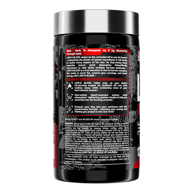 NUTREX LIPO6 BLACK 120BLACK CAPS