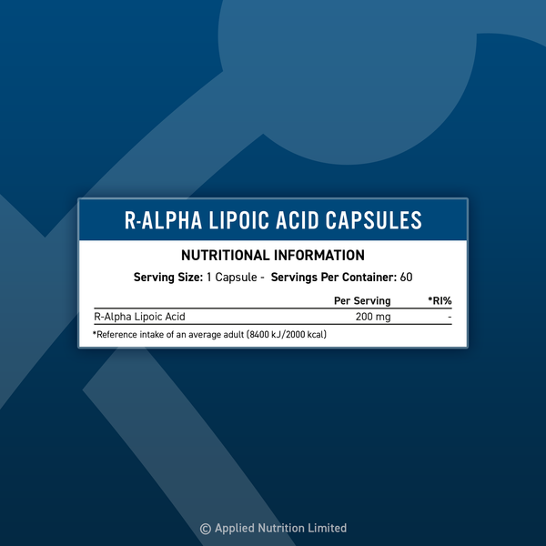 Applied Nutrition R-ALA (R-Alpha Lipoic Acid) Capsules