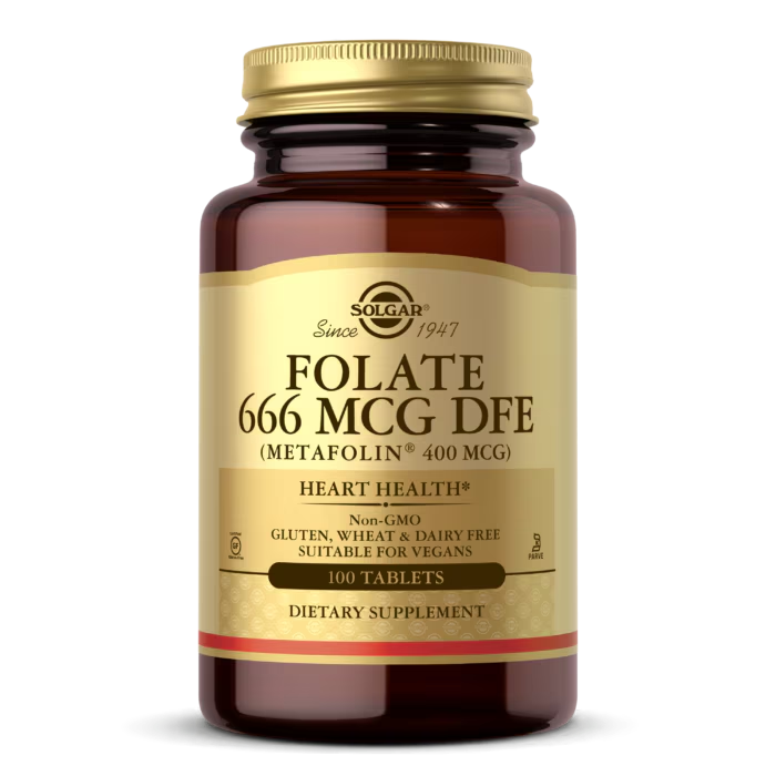 Solgar Folate 666 MCG DFE (Metafolin® 400 MCG) Tablets