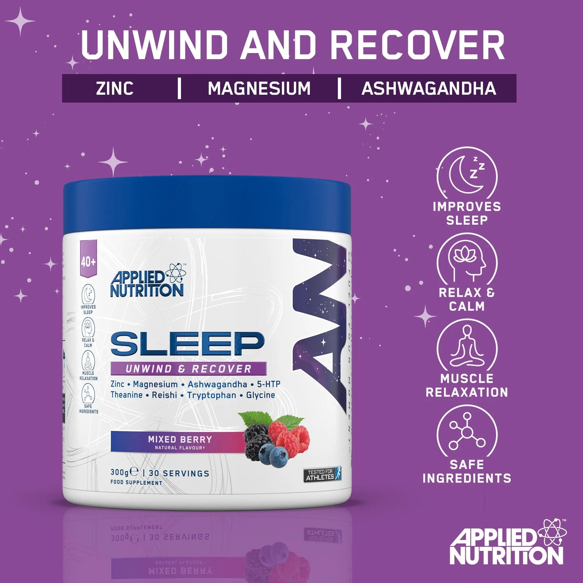Applied Nutrition Sleep Support Supplement 300G - Mixed Berry
