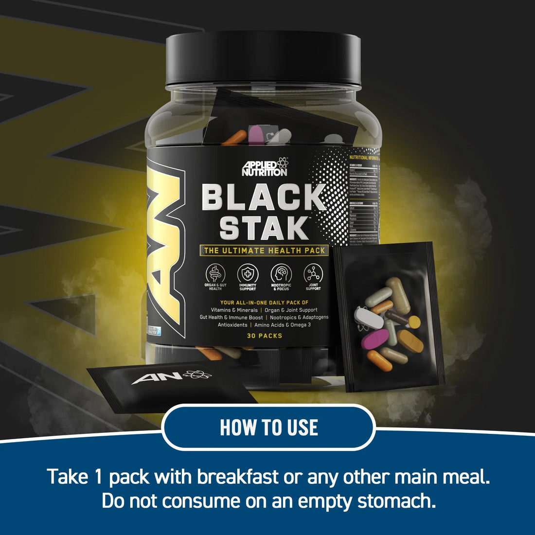 Applied Nutrition BLACK STAK MULTIVITAMIN - 30 SACHETS